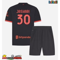 Camisa de Futebol AC Milan Ardon Jashari #30 Equipamento Alternativo Infantil 2026-27 Manga Curta (+ Calças curtas)